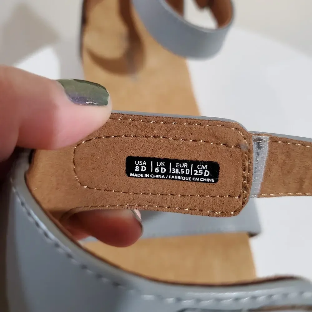 Ankle-Strap Women's Sandals in Light Blue